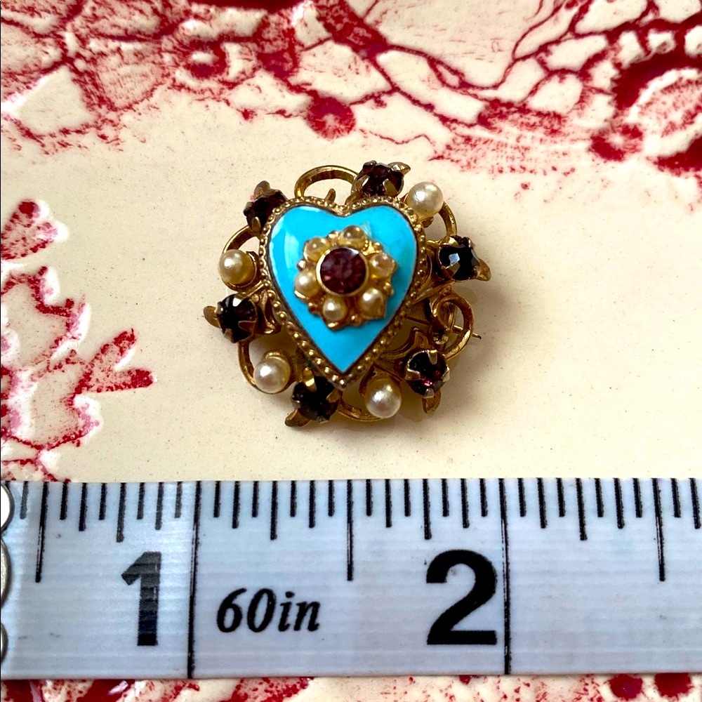 🩵Vintage🩵Heart Brooch - Picture 4 of 7